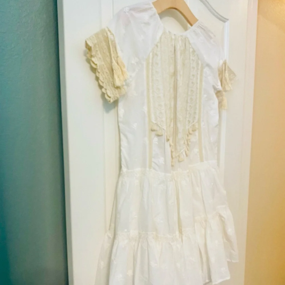NWT Spell & the Gypsy Collective White/Cream Cassidy Mini Dress - Picture 8 of 17